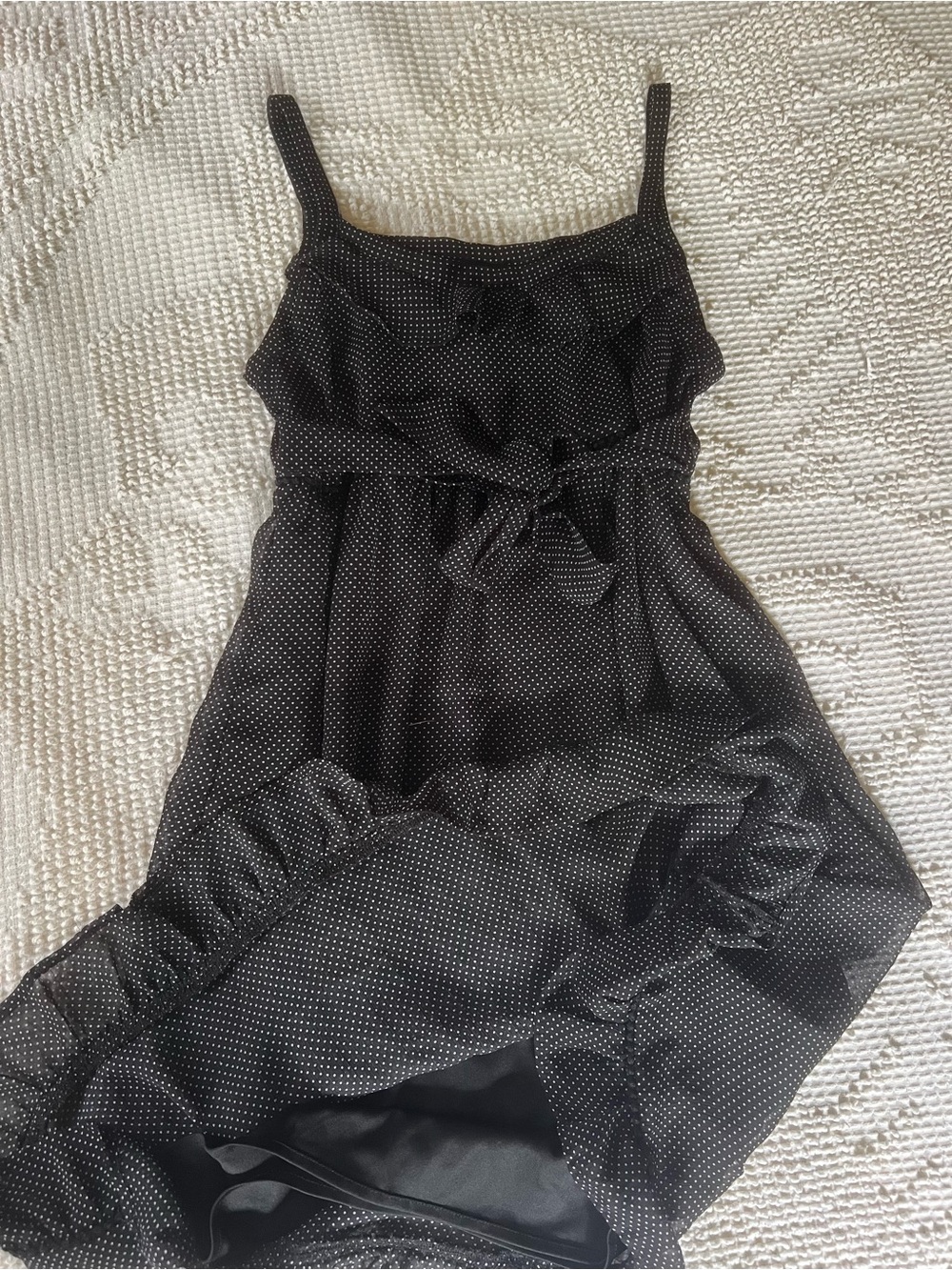 Cherokee Black and White Polka Dot babydoll Dress